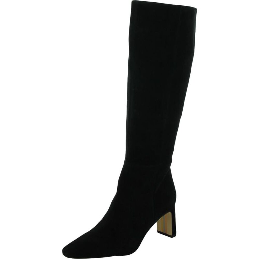 Sam Edelman Womens Sylvia Black Suede Tall Knee-High Boots Shoes NWOB